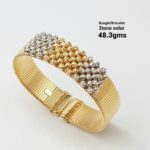 Luxury Dual-Tone Mesh Cuff Bracelet