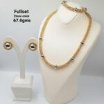 Classic Gold Chain Necklace & Stud Earrings Set