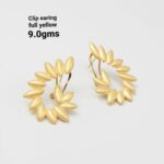 Gold Leaf Stud Earrings