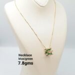 Green Crystal Clover Pendant Necklace