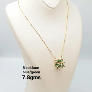 Green Crystal Clover Pendant Necklace