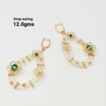 Emerald Floral Drop Earrings