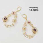 Purple Crystal Drop Earrings