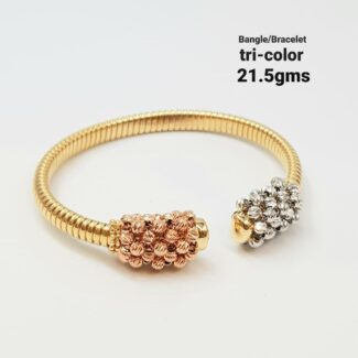 Tri-Color Mesh Open Cuff Bracelet