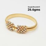 Gold Crystal Mesh Open Cuff Bracelet