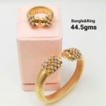 Crystal Mesh Cuff Bracelet & Ring Set