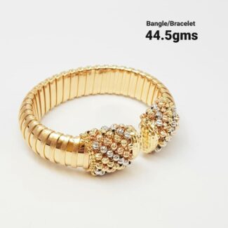 Royal Crystal Mesh Open Cuff Bracelet