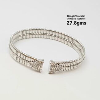 Silver Crystal Mesh Open Cuff Bracelet