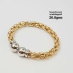 Two-Tone Beaded Chain Bangle Bracelet