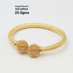 Gold Double Crystal Ball Mesh Bracelet