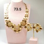 Daisy Flower Gold Necklace & Earrings Set