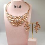 Floral Vine Gold Necklace & Earrings Set