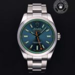Blue-dial stainless steel sports watch