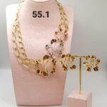 Luxury Multi-Layer Floral Gold Necklace & Earrings Set