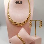 Classic Cuban Link Gold Jewelry Set