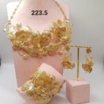 Luxury Floral Bridal Gold Jewelry Set