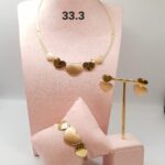 Elegant Beaded Gold Jewelry Set