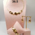 Classic Gold Bead Necklace & Bracelet Set