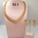 Luxury Herringbone Gold Necklace & Earrings Set