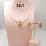 Dainty Floral Pendant Gold Jewelry Set