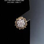 Vintage Floral Diamond Brooch