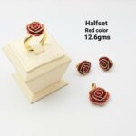 Ruby Bloom Gold Jewelry Set
