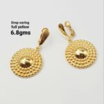 Halo Gold Drop Earrings