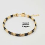 Midnight Beaded Gold Bracelet